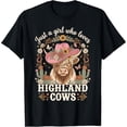 thumbnail image 2 of 100% Cotton Unisex Just A Girl Who Loves Highland Cows Moo Western Boho Rancher T-Shirt, 2 of 5