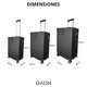 thumbnail image 3 of Juego de maletas de Viaje Gaon Set para equipaje negro con ruedas 20 24 28 pulgadas, 3 of 7