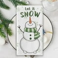 thumbnail image 5 of 2PCS Hello Winter Blue Snowman Kitchen Dish Towels Sonwy Let it Snow Snowflakes Hand Drying Baking Cooking Cloth, Christmas Funny Holiday Xmas Decor Home Decoration 18 x 26 Inch, 5 of 6