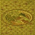 thumbnail image 1 of Ahgly Tapis d'Intérieur Lavable en Machine Carré Transitionnel Brun Bronze Foncé, 5 Pieds Carré, 1 of 7