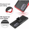 thumbnail image 6 of Tyre Pattern Design Case for Motorola Edge 2022 (Not 2021) with Kickstand, Heavy Duty Shockproof TPU+PC Material Double Layer Protection Phone Case for Motorola Edge 2022 XC Green, 6 of 11