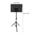 thumbnail image 3 of Support de Musique Noir 1Pcs 65x17.7 Po, 3 of 9