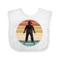 Inktastic Skateboarding Retro Sunset Skateboarder Boys Baby Bib