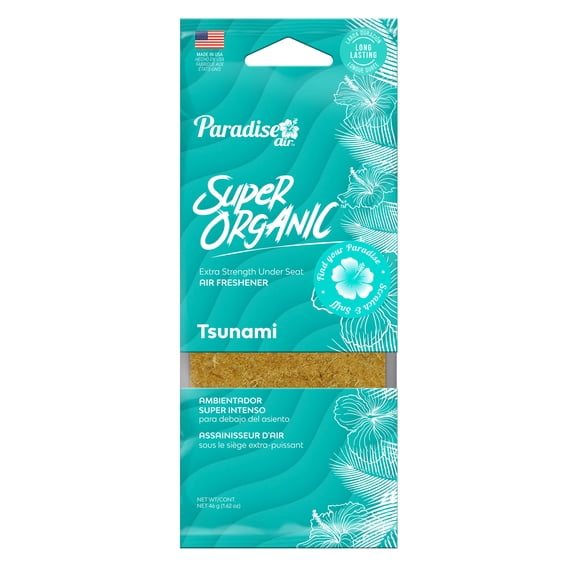 Paradise Air Super Organic Extra Strength Air Freshener, Net Weight 1.62 oz, Tsunami