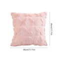thumbnail image 3 of Butterfly Embossed Faux Fur Throw Pillow, Soft Plush Tufted Square Cushion with 3D Butterfly Pattern, Decorative Accent Pillow for Sofa, Bed, Living Room and Bedroom Decor 18x18in, 3 of 6