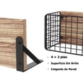 thumbnail image 3 of LHChan Juego de 4 + 2 Estantes Flotantes de Pared, Estanteria Flotante con Cesta de Almacenamiento para Decoraci&oacute;n, Repisas Flotantes para Recamara, Dormitorio, Sala, Cocina, Oficina, Ba&am, 3 of 7