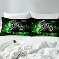 thumbnail image 4 of Erosebridal Dirt Bike Fitted Sheet Full,Extreme Sports Bedding Set Full Size,Checkered Room Decorative,Lightweight,3 Pieces(No Top Sheet), 4 of 6