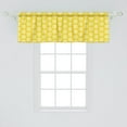 thumbnail image 2 of Ambesonne Abstract Window Valance, Energetic Round Squares, 42" x 18", Yellow Earth Yellow, 2 of 3