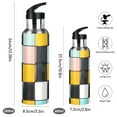 thumbnail image 2 of Yayeee 20oz Insulated Water Bottle Double Wall Stainless Steel with Flip Straw Lid, Yellow Checkered Pattern, 2 of 7