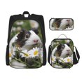 thumbnail image 1 of Easygdp Daisy Guinea Pig Mochila para Niños y Niñas con Set de Caja de Almuerzo y Estuche para Lápices 3 en 1, Mochila Escolar Estampada para Adolescentes, 1 of 7
