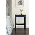 thumbnail image 2 of Kate and Laurel Talcott Modern Rectangle Wooden Side Table, 16 x 10 x 25, Navy Blue, Transitional Decorative Two-Tier End Table for Use as a Bedroom Nightstand or Living Room Accent, 2 of 8