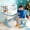 Blue #5, variant on Floseru Kids Desk and Chair Set Adjustable School Study Desk with Castle Backboard, Wide Tabletop, Bookstand & Storage Drawer for Children's Room