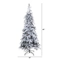 thumbnail image 2 of Nearly Natural 7ft. Flocked Montana Down Swept Spruce Artificial Christmas Tree, 2 of 3