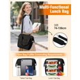 thumbnail image 4 of Large Lunch Bag for Men & Women, 20L Insulated Cooler Bag with Wide Opening, Leak-Proof & Multi-Pocket Lunch Box, Adjustable Strap Lunch Tote Bags for Work, Office, Picnic and Camping, 4 of 6
