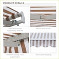 thumbnail image 5 of Retractable Patio Awning 10' x 8', Manual Crank UV Water Resistant for Deck Balcony Yard | Beige | Aluminum, 5 of 8