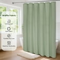 thumbnail image 3 of Yiannan Waffle Weave Fabric Shower Curtain ,Sage,71"Wx72"L, 3 of 6