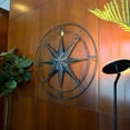 thumbnail image 3 of Zeckos Black Metal Nautical Compass Rose Hanging Wall Sculpture 39.5 inch, 3 of 9