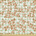 thumbnail image 2 of Ambesonne Autumn Fabric by the Yard Upholstery, Fall Foliage Elements Art, 10 Yards, White Peach, 2 of 5