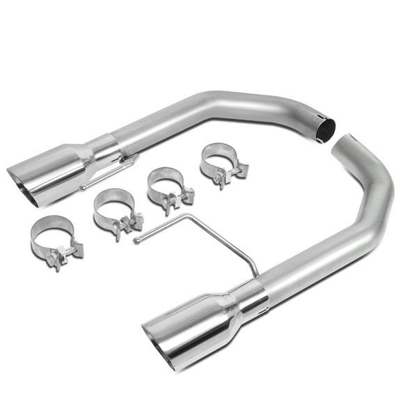 DNA Motoring CBE-MU-FM15-23L For 2015 to 2020 Ford Mustang 2.3L Ecoboost Stainless Steel Axle Cat Back System w/ Dual 4" OD Exhaust Tip 16 17 18 19