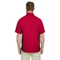 thumbnail image 2 of Men's Tall Flash IL Colorblock Short Sleeve Shirt RED/ BLACK 3XT, 2 of 3