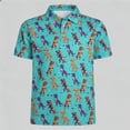 thumbnail image 2 of JAJAHO Boys Polo Shirts Short Sleeve Cartoon Dinosaur Regular Fit Golf Shirts For Kids 3-14Y Summer Trendy Tops, 2 of 3