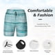 thumbnail image 3 of Fotbe Teal Turquoise Wood Traje de Baño para Hombre – Shorts de Natación de Secado Rápido con Forro y Bolsillos-XX-Large, 3 of 6