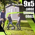 thumbnail image 7 of RUNBOW 9x5 ft Portable Kids Soccer Goal for Backyard Adult Junior Large Practice Soccer Net with Carry Bag (Light Yellow, 9x5FT, 2 Pack), 7 of 7