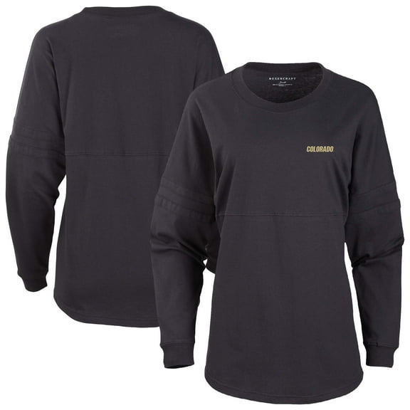 Women's Black Colorado Buffaloes Pom Pom Long Sleeve Jersey