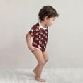 thumbnail image 4 of Yiaed Plaid Reindeer Snowflakes Print Infant Climbing Short Sleeve Onesie One-Piece Baby Bodysuit Clothes 0-12 Months -, 4 of 6