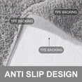 thumbnail image 4 of Junovo Soft Bathroom Rug Runner Absorbent Microfiber Bath Rugs for Bathroom Non Slip Bath Mat for Tub, Shower Floor,24"x48",Gray, 4 of 7