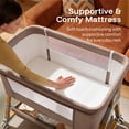 thumbnail image 4 of HARPPA 3-in-1 Baby Bassinet Bedside Sleeper, Khaki, 4 of 9
