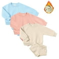 thumbnail image 1 of MesaSe Ensemble de Survêtement pour Filles, 2 Pcs, Décontracté, Épais, Col Rond, Manches Longues, Polaire, 1 of 8
