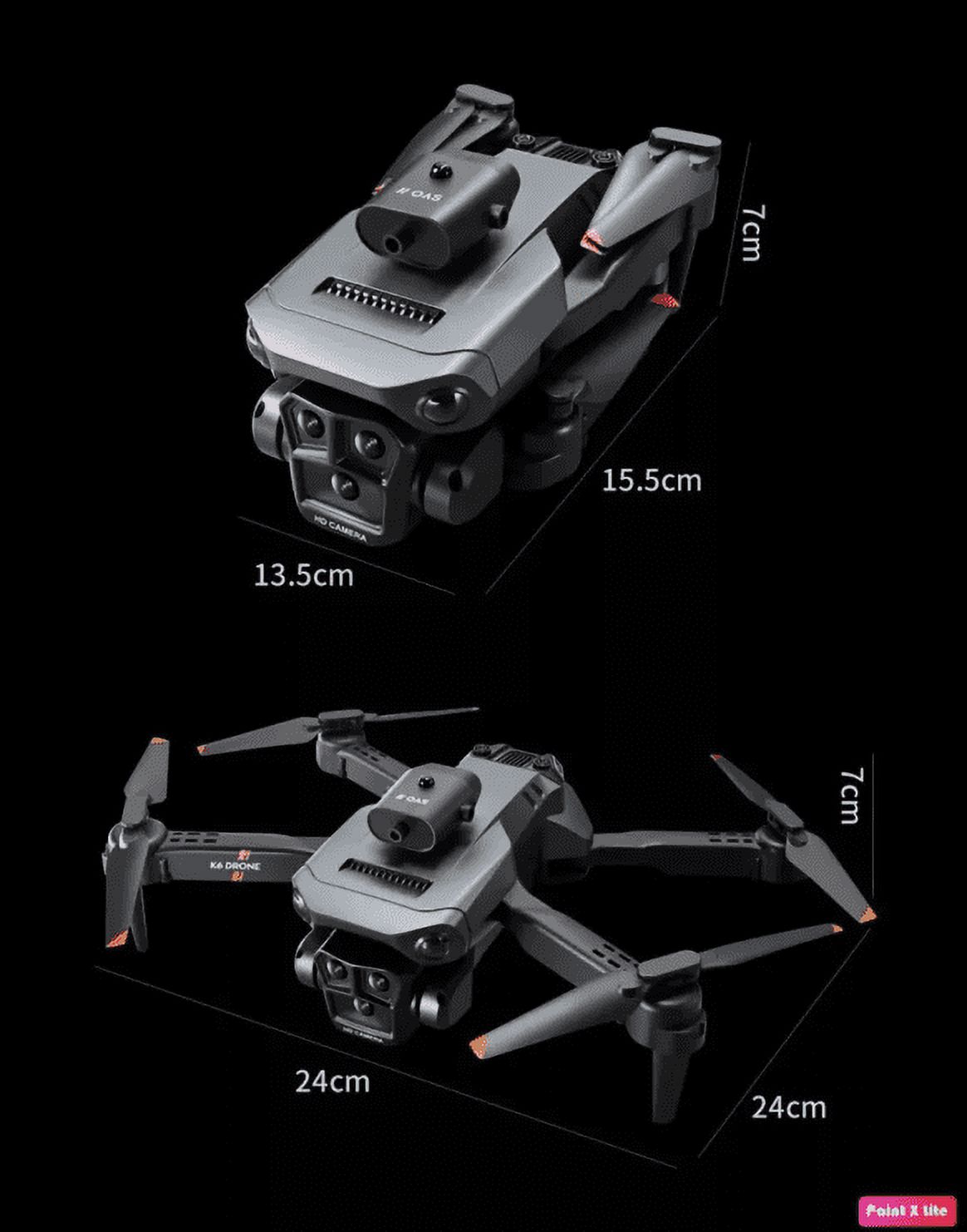 2024 New RC Drone With 4K Ultra HD Triple Camera, WiFi FPV Foldable Quadcopter +4 Battery,