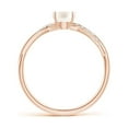 thumbnail image 2 of ANGARA Freshwater Cultured Pearl Twist Shank Ring with Diamonds in 14K Rose Gold for Women | June Birthstone, Birthday, Anniversary, Jewelry Gift for Women | Pearl Ring, 2 of 8