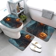 thumbnail image 3 of Bathroom Rugs Sets 3 Piece - Scarecrow Halloween Night Absorbent Non Slip Bath Mats, U-Shape Toilet Lid Cover, Contour Mat, Soft Washable Shower Mats Bath Rug Mat for Bathroom Tub Toilet, 3 of 7