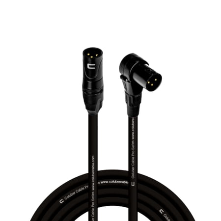 Coluber Cable 3-Pin M-Right Angle Balanced XLR Cable - Premium Cord 25ft