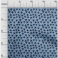 thumbnail image 2 of oneOone Velvet Blue Fabric Geometric Triangle With Chevron Sewing Material Print Fabric By The Yard 58 Inch Wide, 2 of 4