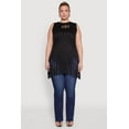 thumbnail image 3 of Womens Plus Size Laser Cut Fringe Hem Tank Top, 3 of 5