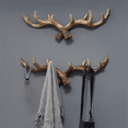 thumbnail image 5 of Vintage Deer Antlers Wall Hooks -28cm Wall Mounted Clothes Hanger Coat Rack Key Holder for Decorative Wall Hook,B, 5 of 6