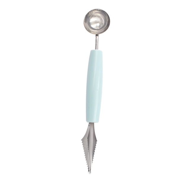 unbranded Utensilio Acero Inoxidable Azul Con Cucharón Esférico Y Punta Para Decorar