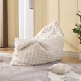 thumbnail image 3 of AODAILIHB 3 in 1 Bean Bag Chair Bed, Comfort Bean Bag Sofa Couch, Convertible Chair Folds from Bean Bag to Lounger, Giant Bean Bag Chair Bed,White, 3 of 9