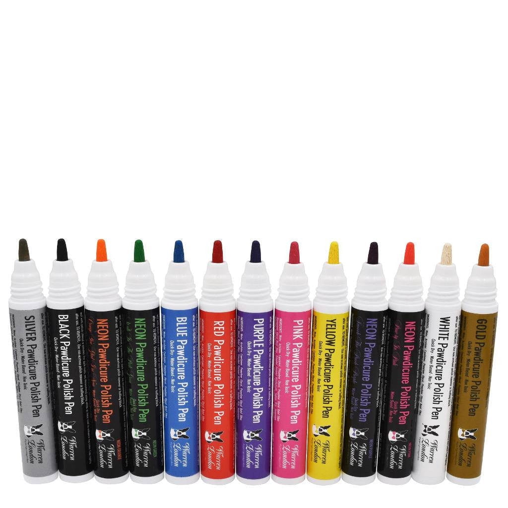 Warren London Pawdicure Dog Nail Polish Pens | Made in USA | Quick Dry, Low Odor, Non-Toxic | Dries in Under 45 Seconds | 13 Colors