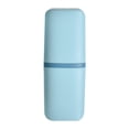 thumbnail image 1 of Estuche portátil para cepillos de dientes y pasta de dientes, transpirable, organizador ideal para viajes, para familias, campamentos y uso diario, azul, 1 of 5