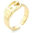 thumbnail image 3 of 1 pieza de anillos de latón para puño, anillos abiertos, anillos de cinturón chapados en oro auténtico de 18 quilates, joyería, 3 of 3