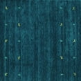 thumbnail image 1 of Ahgly Company Indoor Square Abstract Turquoise Blue Contemporary Area Rugs, 6' Square, 1 of 4