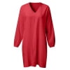 Vestido de mujer con cuello en V, color sólido, traje de una línea FleinngHoz JD710547110