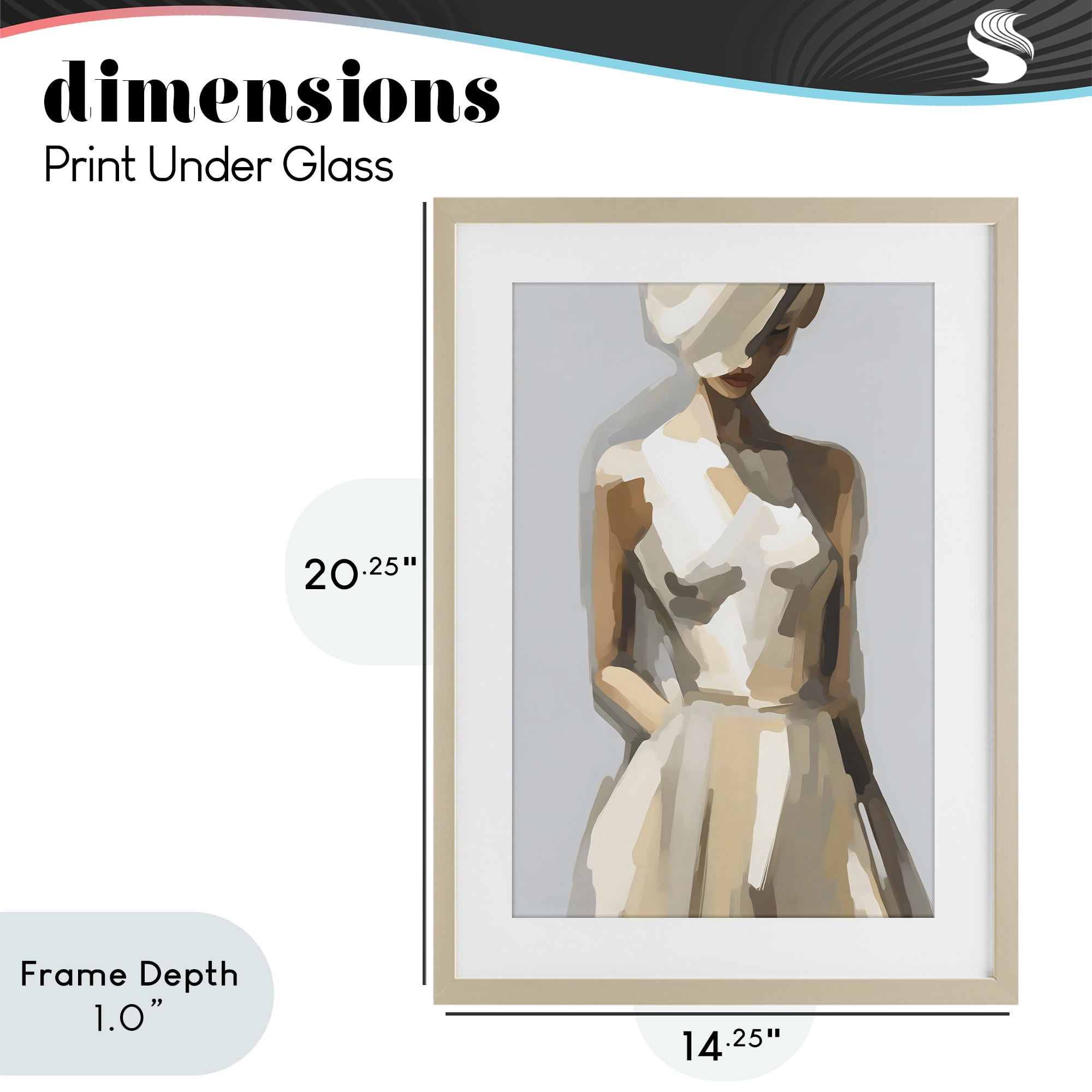 Stupell Industries Sophistication of the Muse Birch Framed Print Under Glass, design by Creative Studio