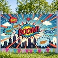 thumbnail image 5 of Hero Banner Colorful Design City Night Banner Party Backdrop for Birthday Party Baby Shower Photography Background, 5 of 9