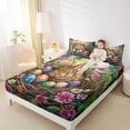 thumbnail image 3 of Erosebridal Easter Rabbit Egg Kid Queen Sheet Sets, Groovy Flower Bed Set, 4-Piece, 3 of 5