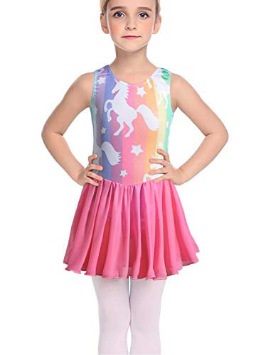 Girls Gymnastics Skirted Leotards Ballet Tutu Dance Dress Mermaid Unicorn Gymnastic Skirt Baby Girls//Toddler Girls//Big Girls